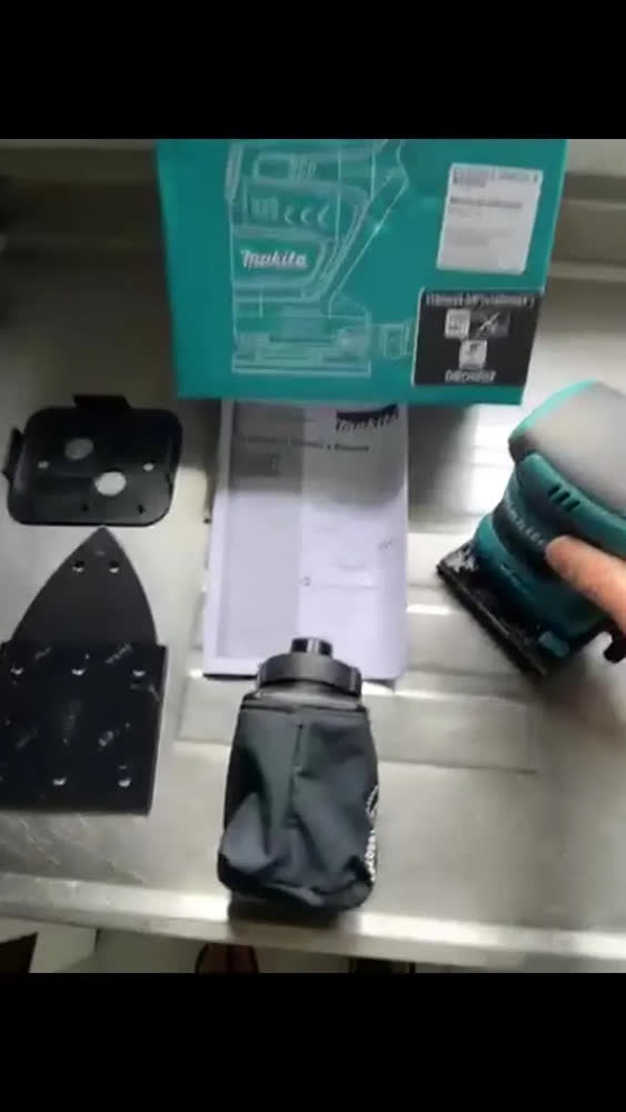 foto de Lixadeira Sem Fio Makita Dbo480z S/ Bateria S/ Carregador Cor Azul