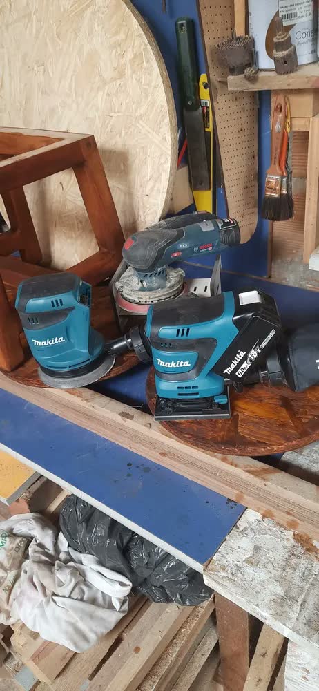 foto de Lixadeira Sem Fio Makita Dbo480z S/ Bateria S/ Carregador Cor Azul
