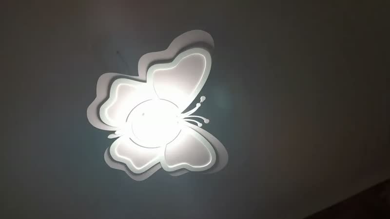 foto de Luminária Pendente Borboleta Infantil Teto Shin Tech Rosa Bivolt