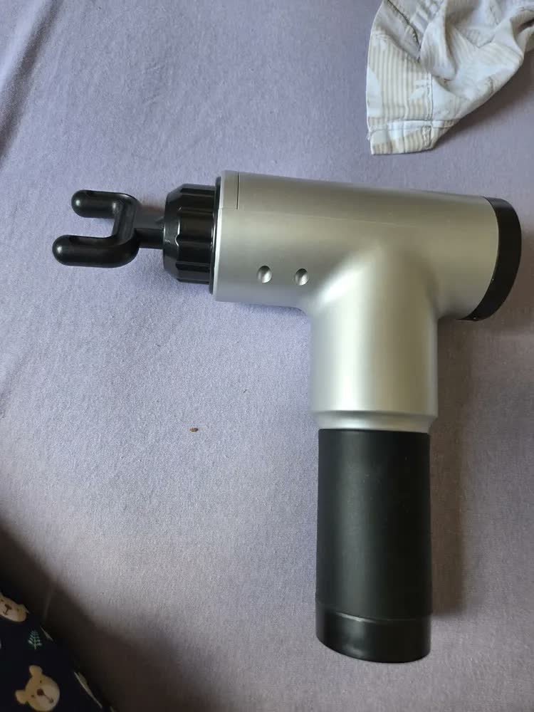 foto de Massageador Elétrico Pistola Liberação Miofascial Relaxante Cor Preto
