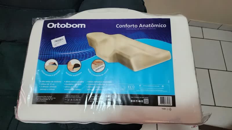 foto de Travesseiro Nasa Anatômico Ortobom De Suporte Cervical