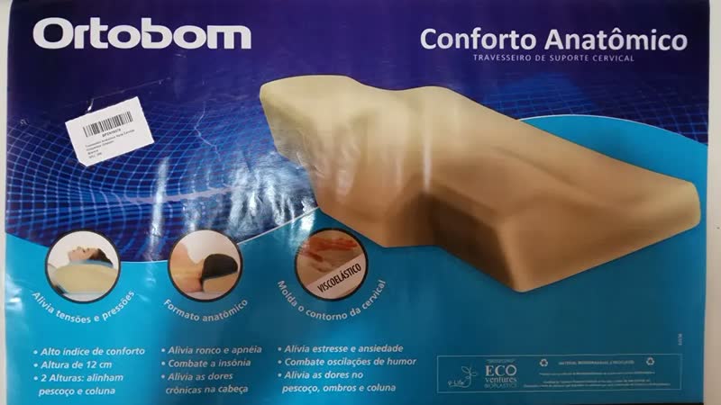 foto de Travesseiro Nasa Anatômico Ortobom De Suporte Cervical