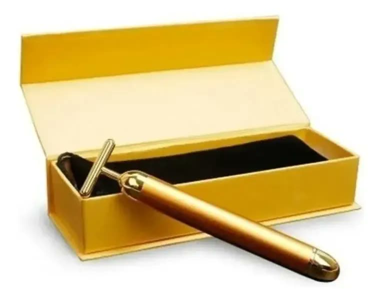 foto de Massageador Facial Elétrico Tiptoys Anti Rugas Botox Dourado