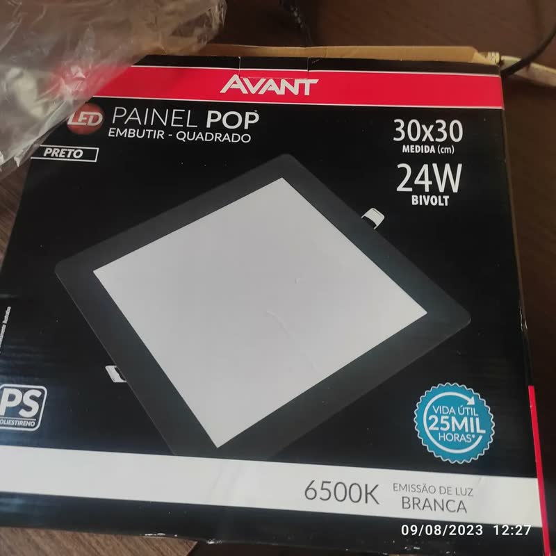 foto de Painel Pop Embutir Quadrado 28x28 24w - Avant