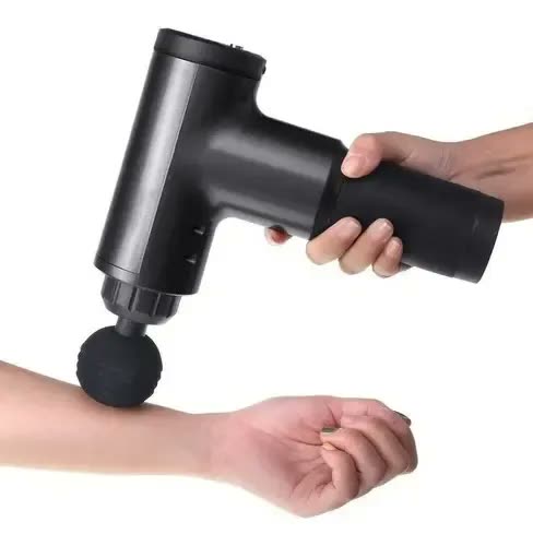 foto de Pistola Massageadora Fascial Gun GB-820 Preto Bivolt 4 Cabeçotes