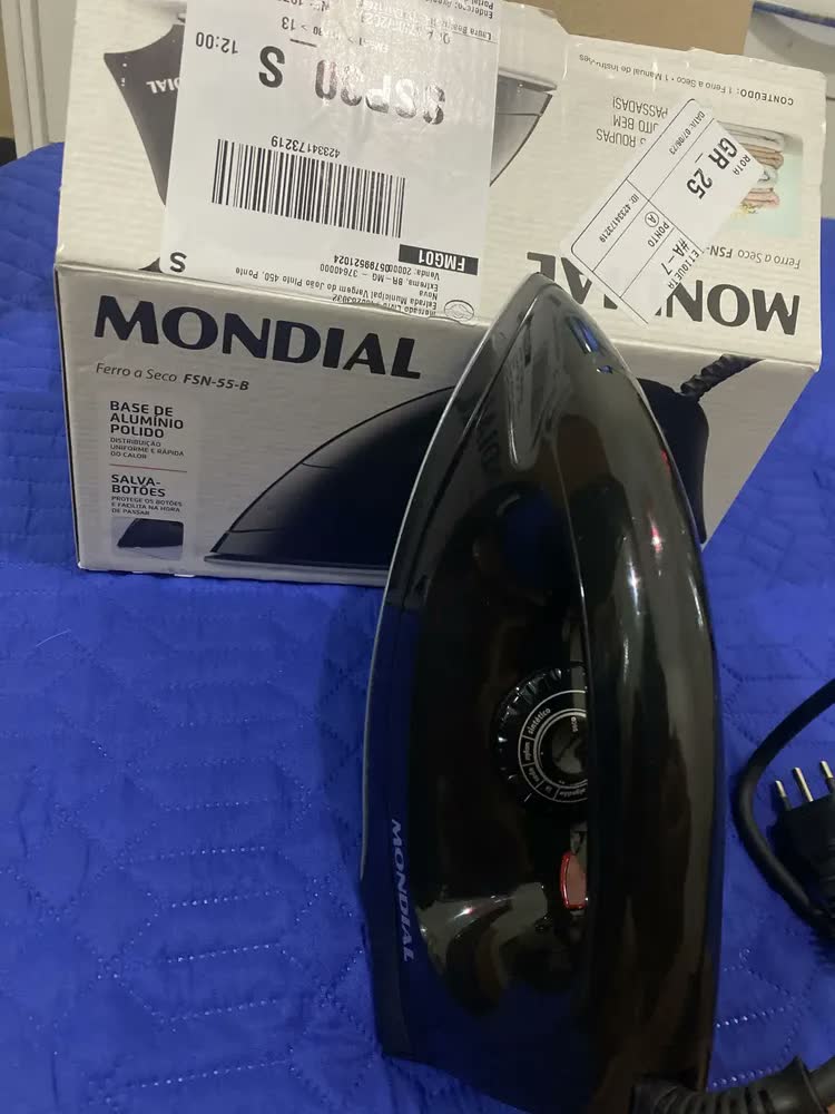 foto de Ferro de Passar a Seco Mondial 1200W - FSN-55-B