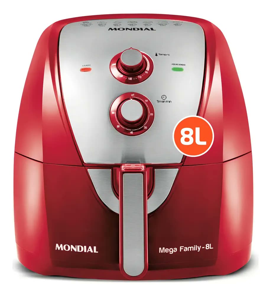 Fritadeira Sem Óleo Air Fryer 8L, Mondial, 1900W - AFN-80-RI