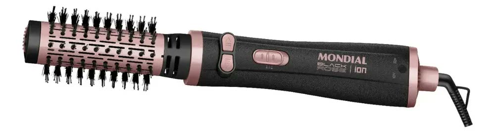 foto de Escova Rotativa Mondial Ceramica Tourmaline Ion 3x1 Erb-01 Rosa 127/220v