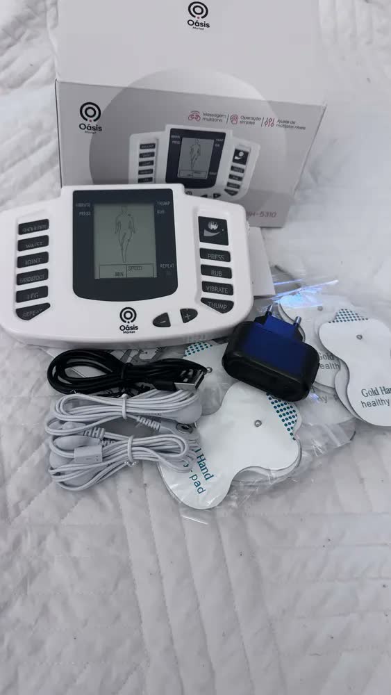 foto de Aparelho Fisioterapia Massagem Prático Tratamento Choque Cor Branco