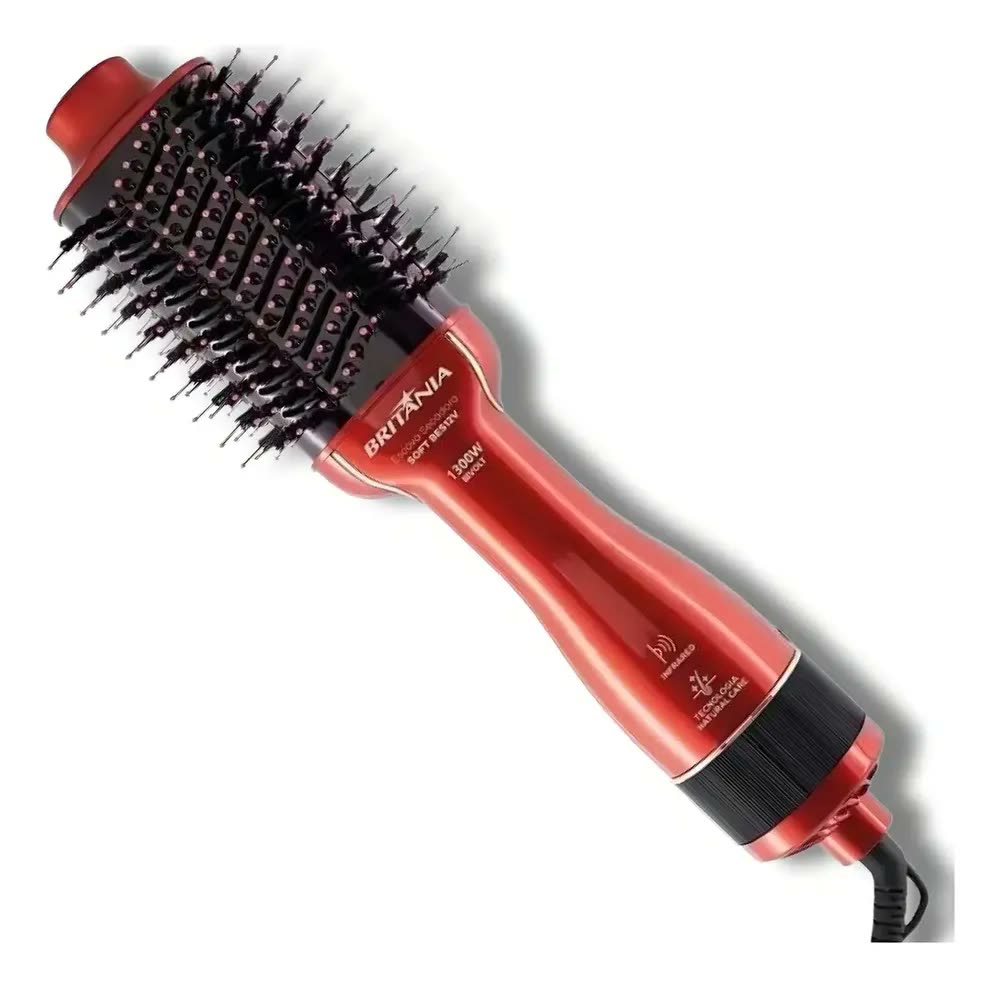 Escova Secadora Alisadora Modeladora Britânia 1300w Bilvolt