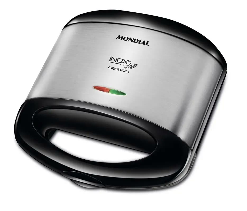 Sanduicheira S07 Inox Premium 800w Preta Mondial Cor Preto