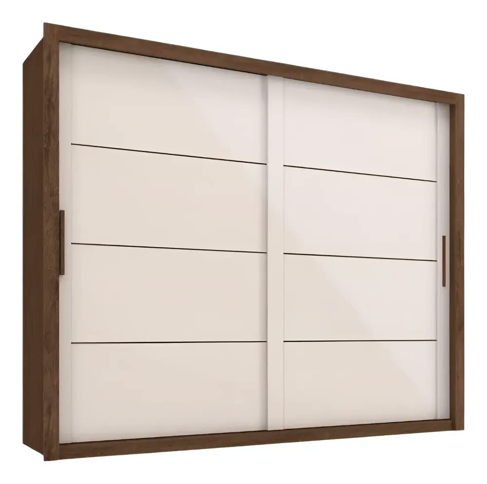 foto de Guarda-roupa Casal Zanzini Imperador Plus 2 Portas Correr Jacarandá