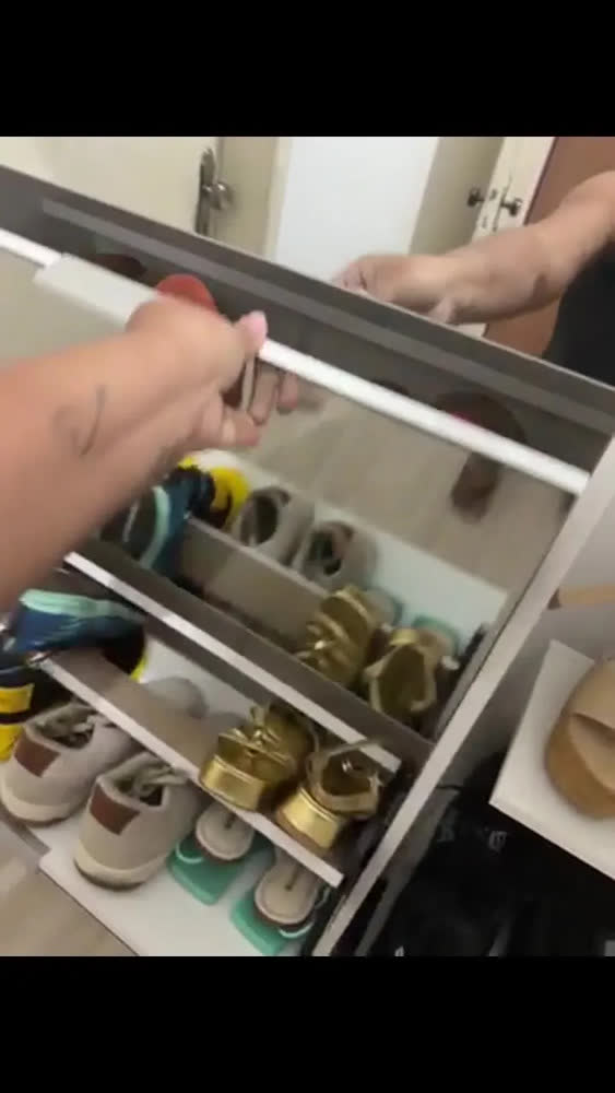 foto de Sapateira Organizadora Quarto Sala Com Espelho Pequim