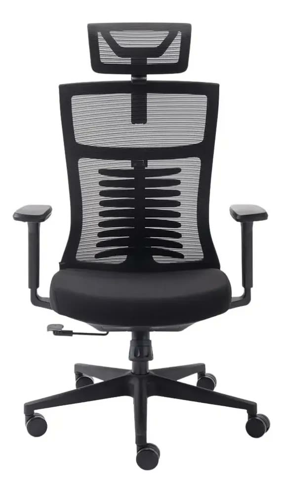 Cadeira Gamer Ergonômica Elements Gaming Vertta Preta Ajustável com Apoio Lombar