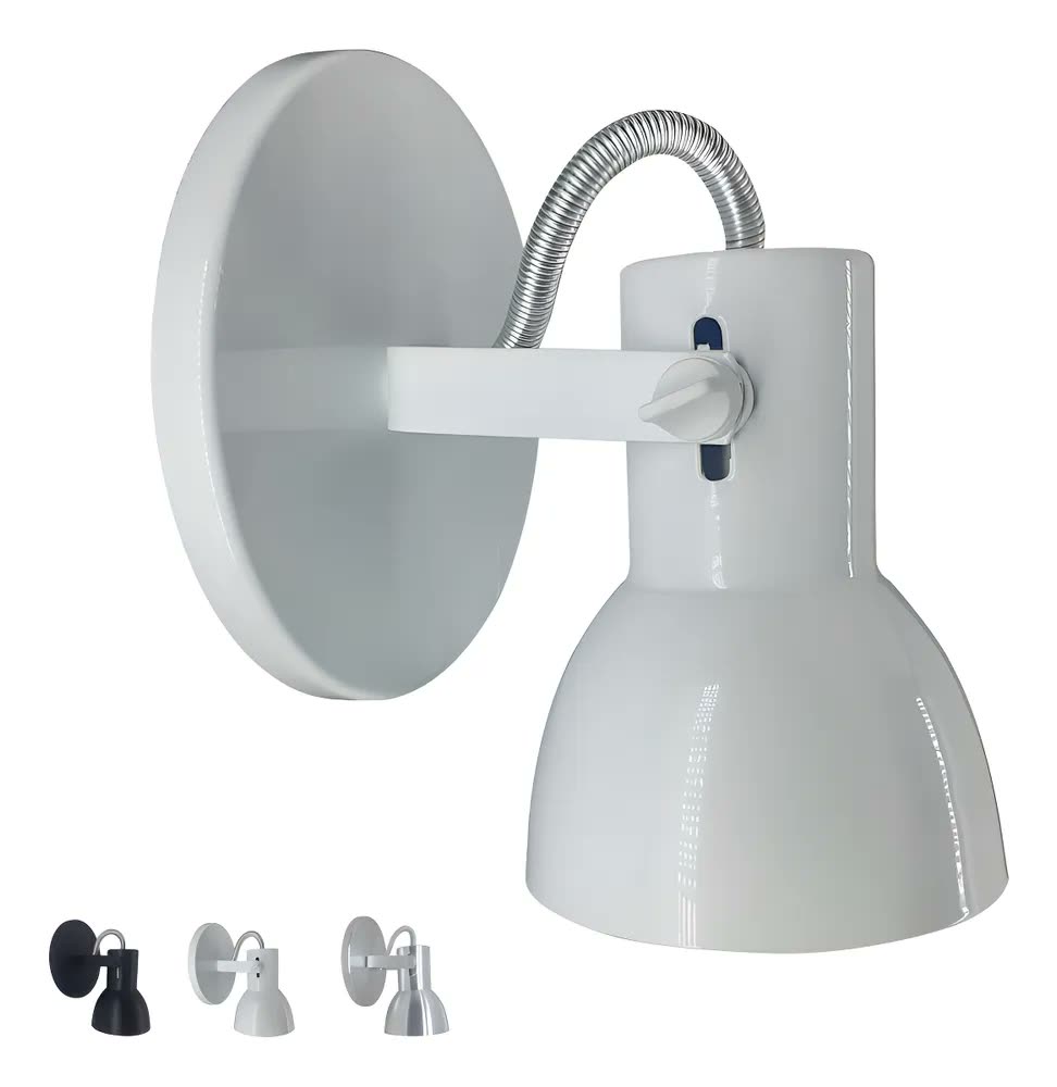 Arandela Externa Sobrepor Teto Parede Moderna P/ Lâmpada Led Cor Branco