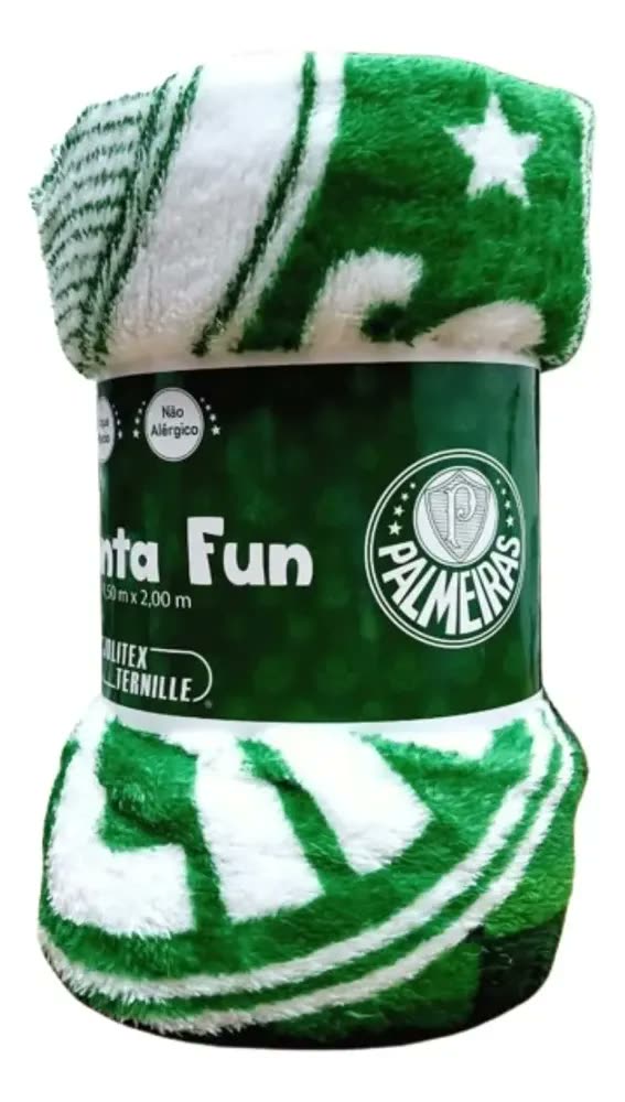 foto de Manta Palmeiras Com Cinta Jolitex Time 1,50m X 2,00m Cor Verde