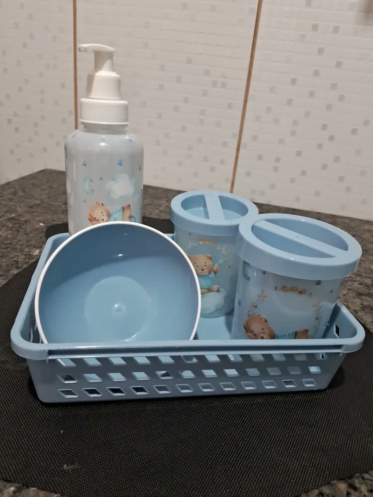 foto de Kit Higiene Bebê Urso Plasútil 5 Peças