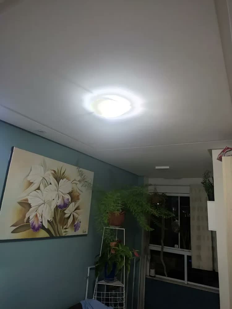 foto de Luminária plafon led de teto 22x22 Avant Painel quadrado sobrepor 18W luz cor neutro