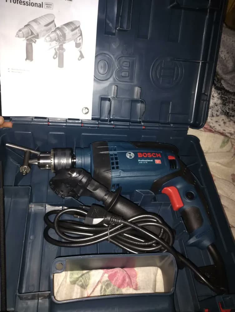 foto de Furadeira De Impacto 1/2 Pol Gsb 16 Re 850w Bosch Azul