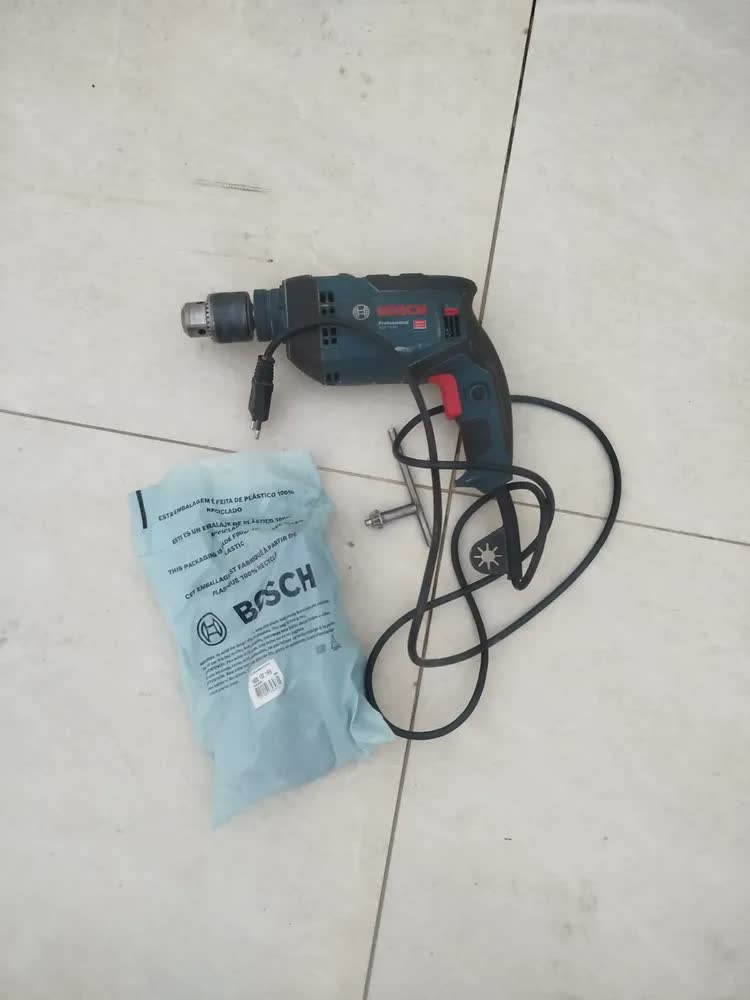 foto de Furadeira De Impacto 1/2 Pol Gsb 16 Re 850w Bosch Azul