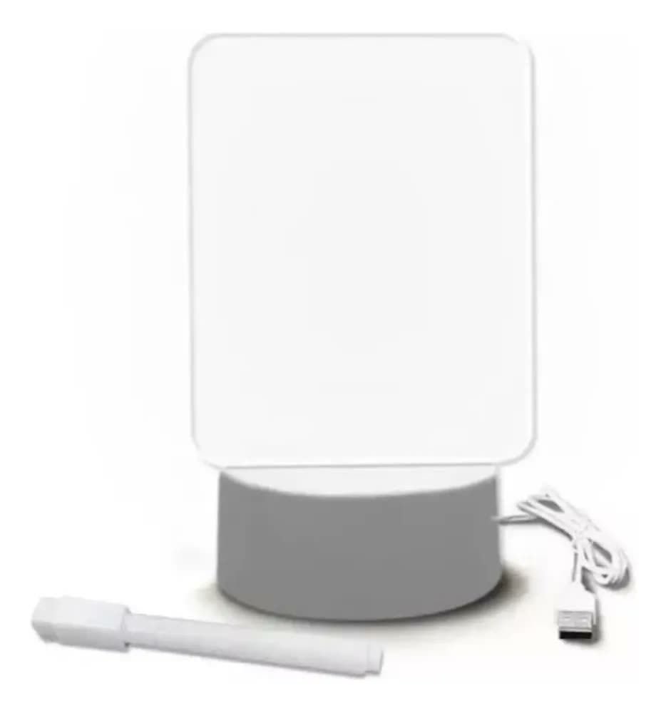 Luminaria Led De Escrever Com Caneta Lousa Quadro Mesa Anotações