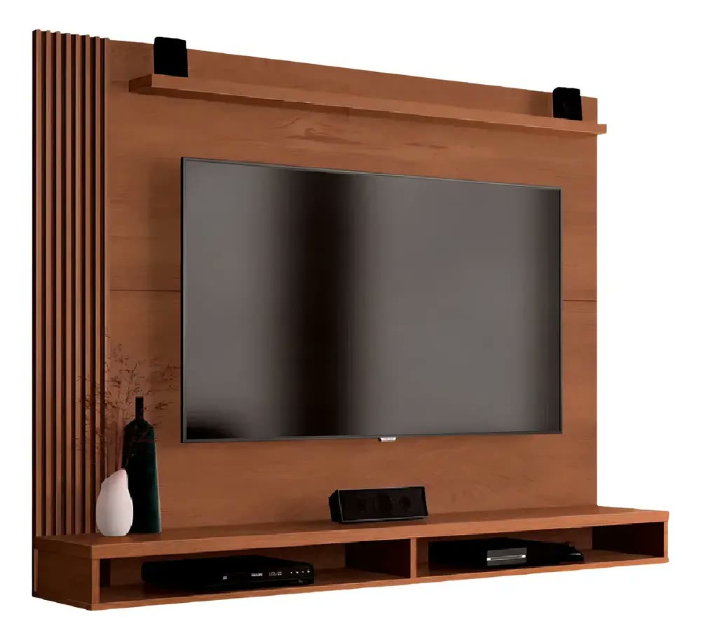 Painel Para Tv Até 50 Polegadas Dijon C/ Prateleira Naturale