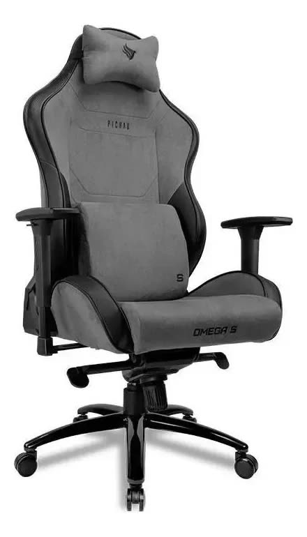 Cadeira Gamer Pichau Omega S Espuma Moldada Braco 3D Preta e Cinza PG-OMGS-BG01