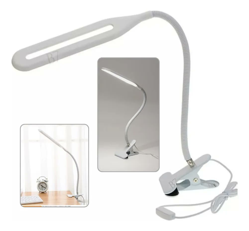 Luminaria Ajustavel De Mesa Manicure Com Lampada De Led Cor da estrutura Branco B7makeup