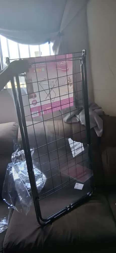 foto de Varal De Chão Com Abas Secalux De piso Dobravel Aço Pratico E Econômico 11kg Cor Preto