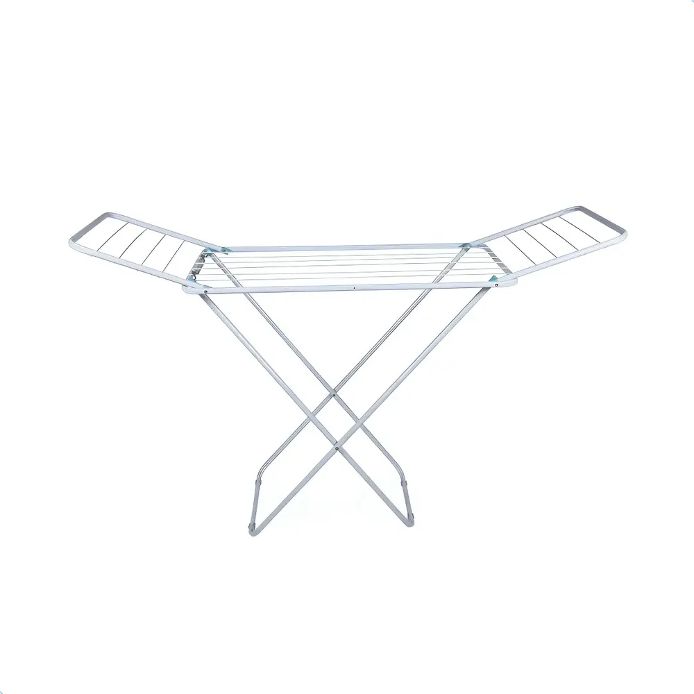 Mor 6105 De pie Varal De Chão Com Abas Slim Em Aço Reforçado Branco