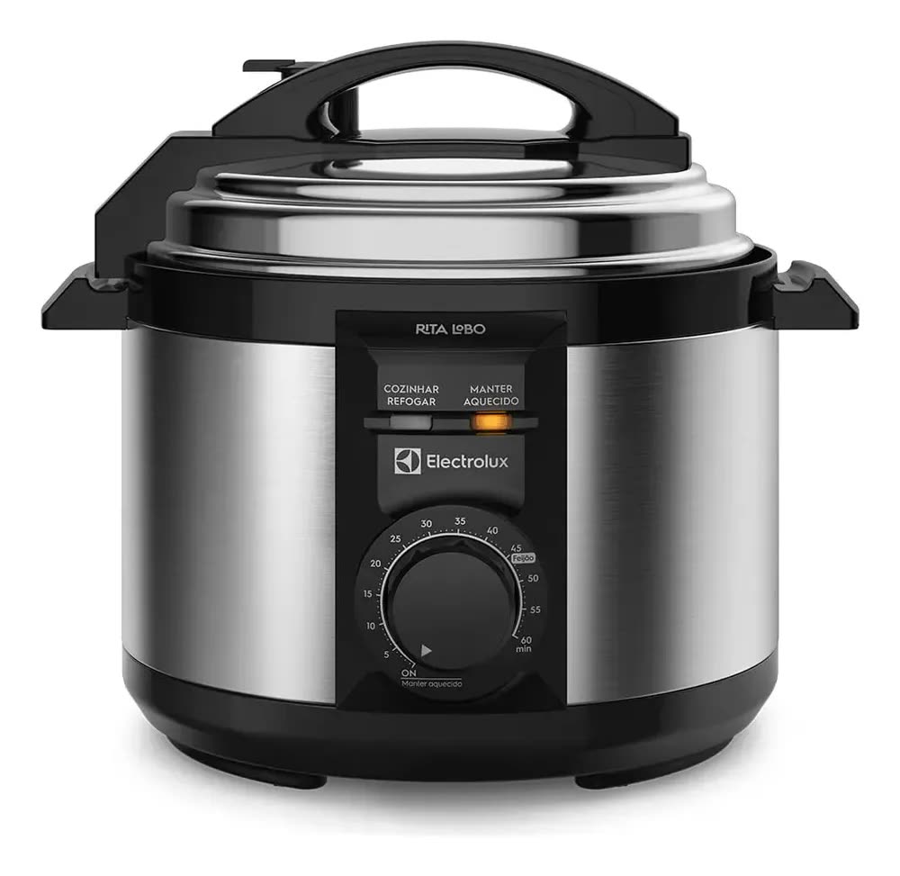 Panela de Pressão Elétrica Electrolux por Rita Lobo 3L Preta Efficient c/ Timer (PCE15)