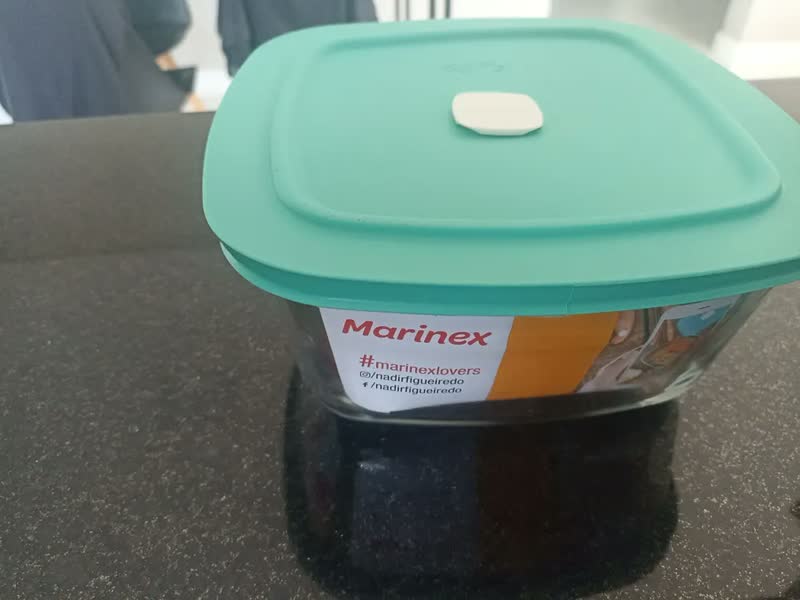 foto de Jogo 3 Potes Vidro Hermético Marinex Quadrado 2 Litros Transparente