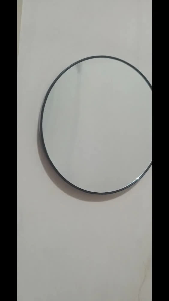foto de Espelho Ventosa Banheiro Aumento 10x Maquiagem 14cm Preto