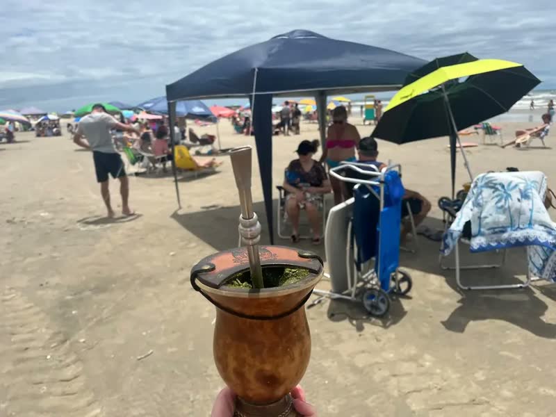foto de Tenda 3x3 Praia Gazebo Barraca Camping + Bolsa De Transporte Cor Branco