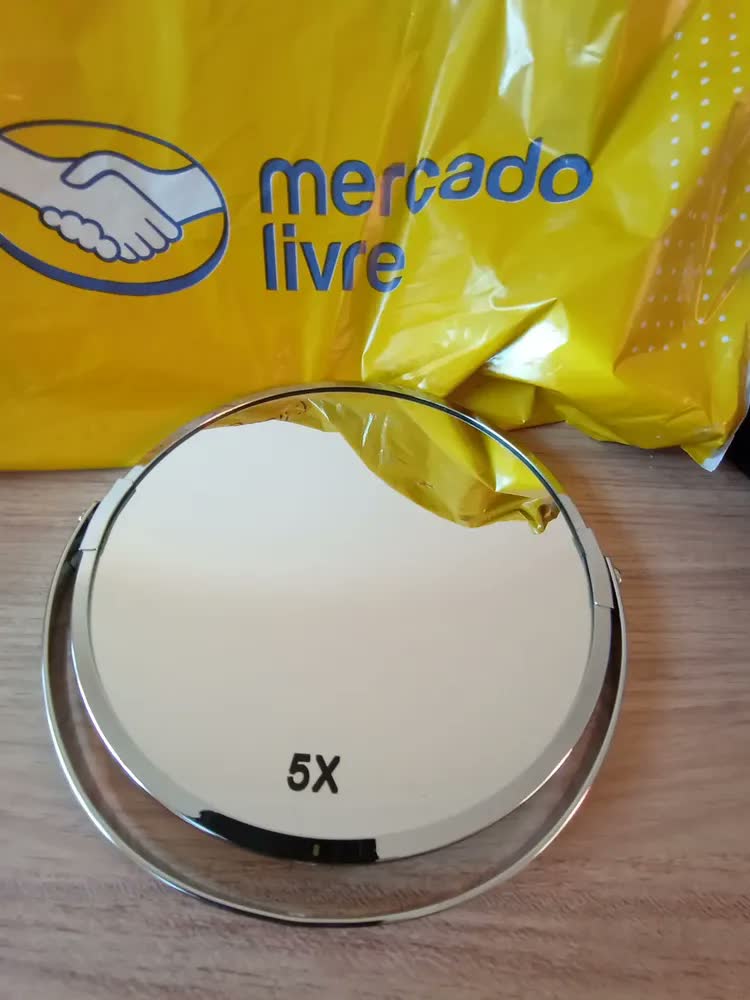 foto de Espelho De Aumento 5x Rotativo Com Base 35cm Mimo Style