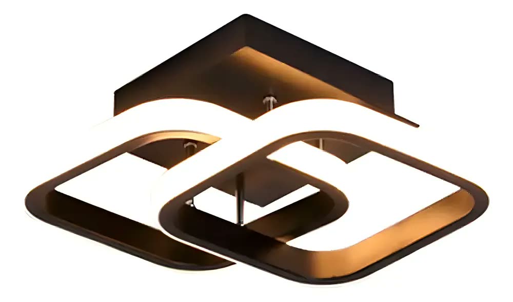 foto de Lustre De Teto Led Cor Preto Piktik Para Banheiro 24x20x12,5cm -