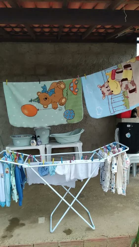 foto de Varal Roupa Chão C/ Abas Retratil Mor Cor Branco