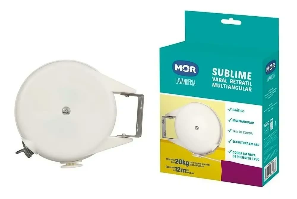 Varal Retrátil Multiangular Sublime Mor - 1 Corda 12 Metros