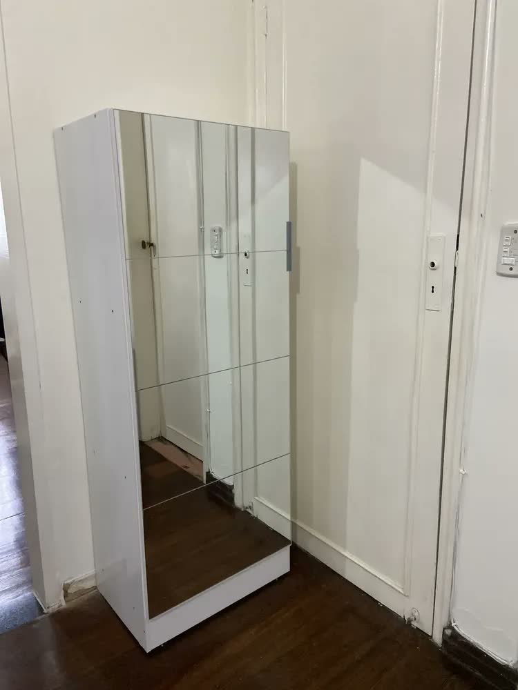 foto de Sapateira 1 Porta Com Espelho Jade Plus Multimóveis V6007 Cor Branco