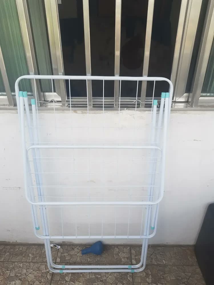 foto de Varal De Chão Com Abas Dobrável 155cm 6005 Mor Cor Branco