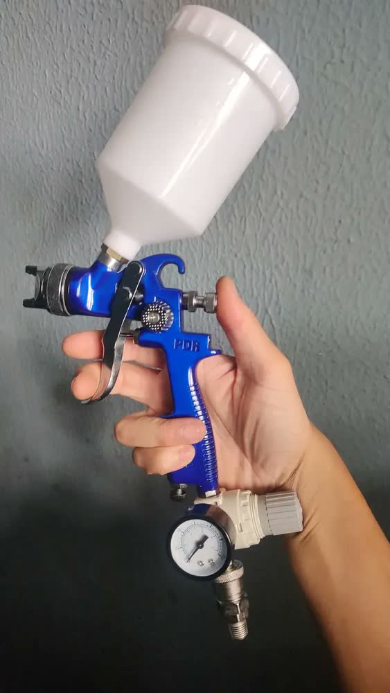 foto de Pistola de Pintura Profissional HVLP 600ml 1.4mm PDR Pro-550