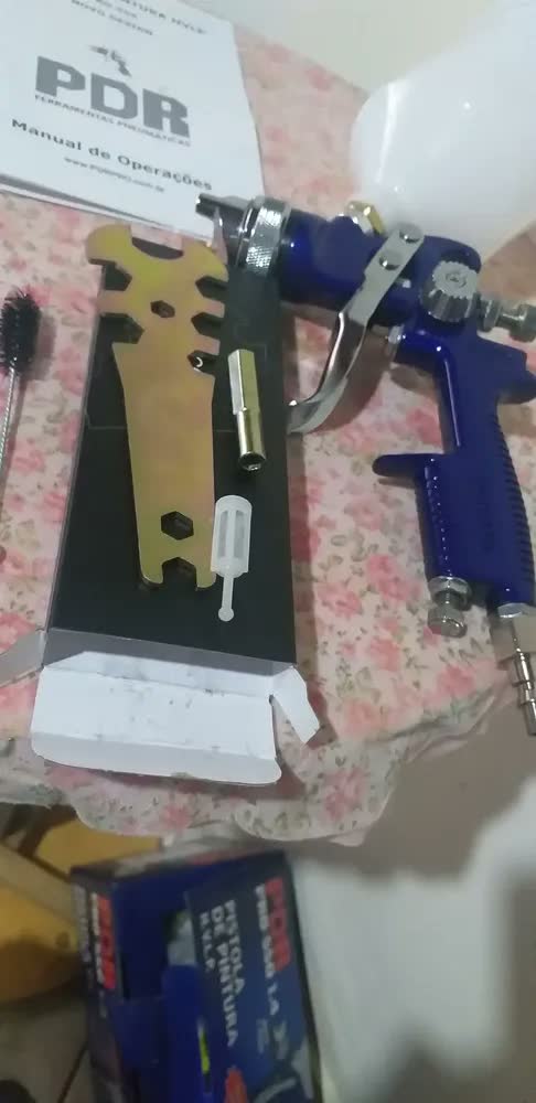 foto de Pistola de Pintura Profissional HVLP 600ml 1.4mm PDR Pro-550