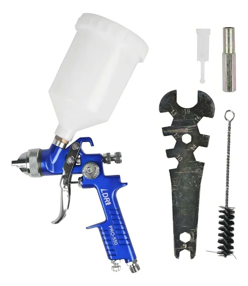 Pistola de Pintura Profissional HVLP 600ml 1.4mm PDR Pro-550