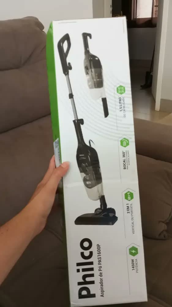 foto de Aspirador De Pó Pas1600p 2 Em 1 1450w Preto Philco