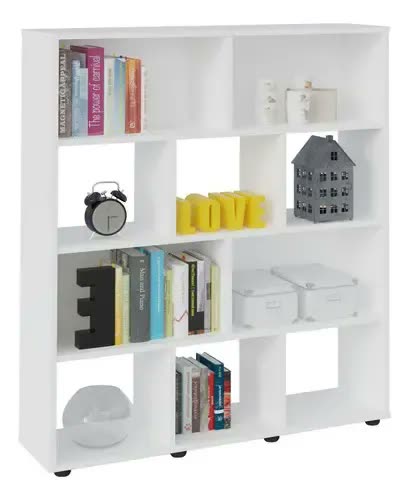 Estante Book Artely Para Livros Com Nichos Organizadores