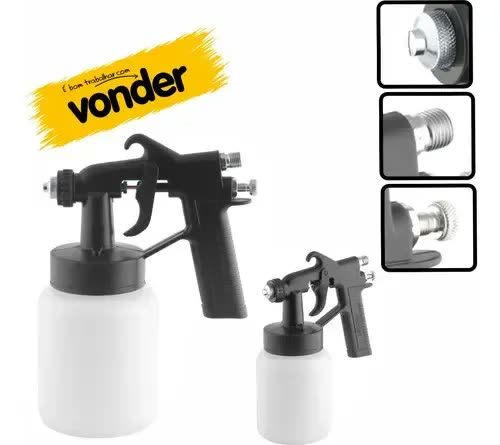 Pistola P/ Pintura C/caneca Plstica 750 Ml - Pdv 90 Vonder