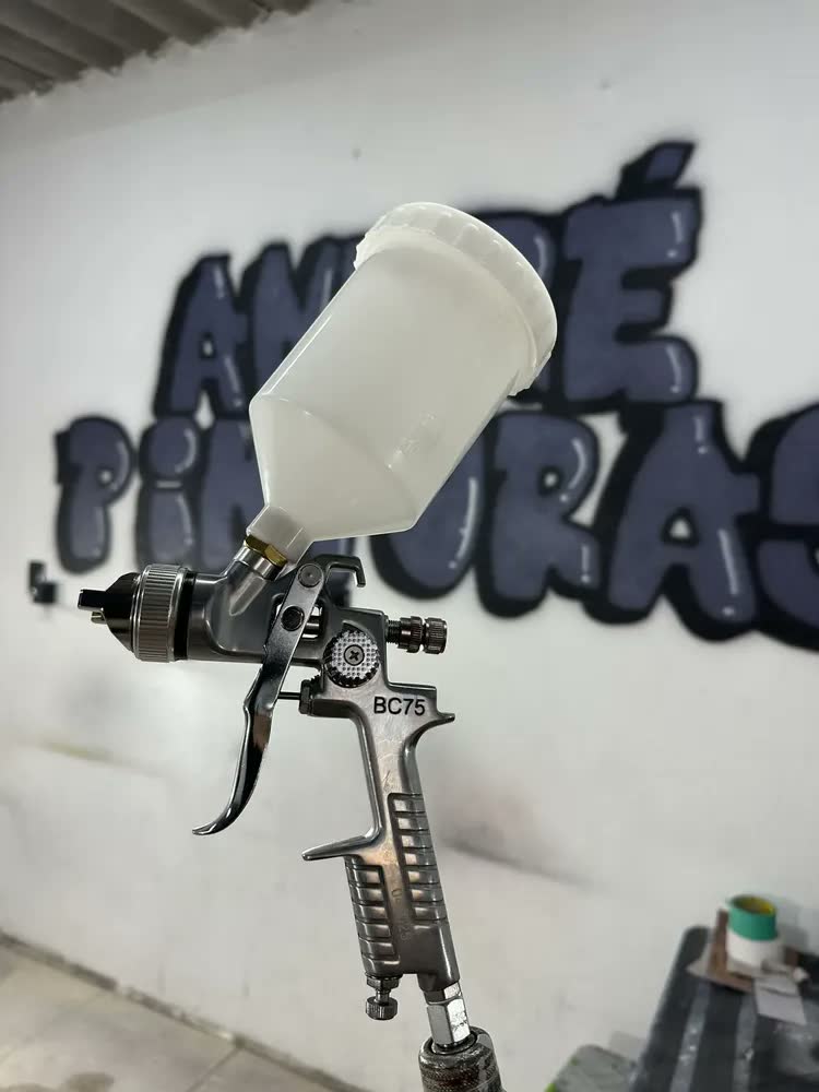 foto de Pistola HVLP Steula BC75 1.4mm 600ml Para Repintura Automotiva
