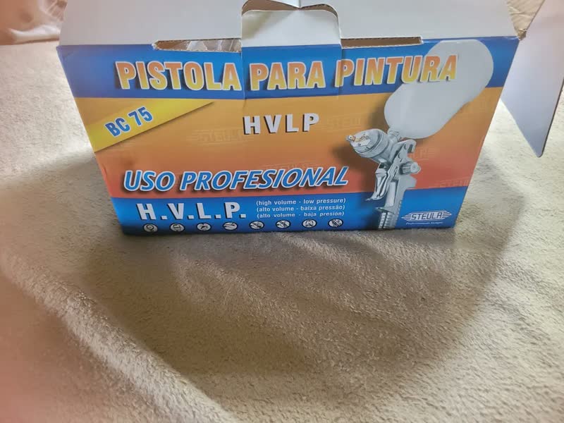 foto de Pistola HVLP Steula BC75 1.4mm 600ml Para Repintura Automotiva