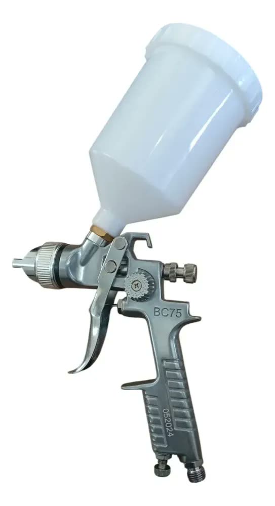 Pistola HVLP Steula BC75 1.4mm 600ml Para Repintura Automotiva