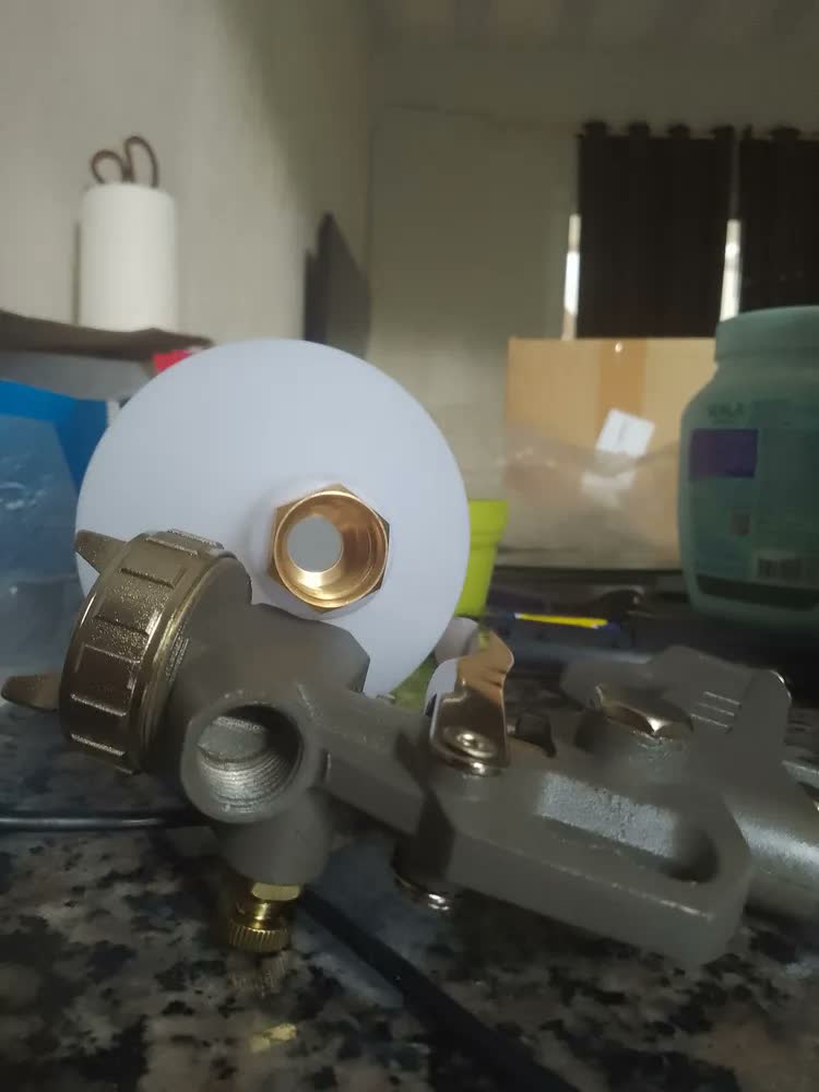 foto de Pistola De Pintura Gravidade Bico 1,5mm 500ml Pdr Pro-500 Cor Cinza
